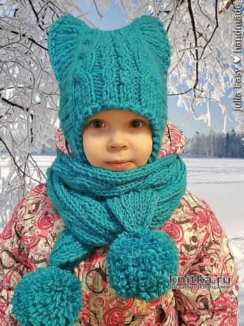 Детская шапка с ушками Julia Easy