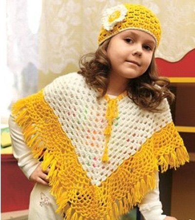 Как связать пончо крючком для женщин, девочек. Схемы и описание