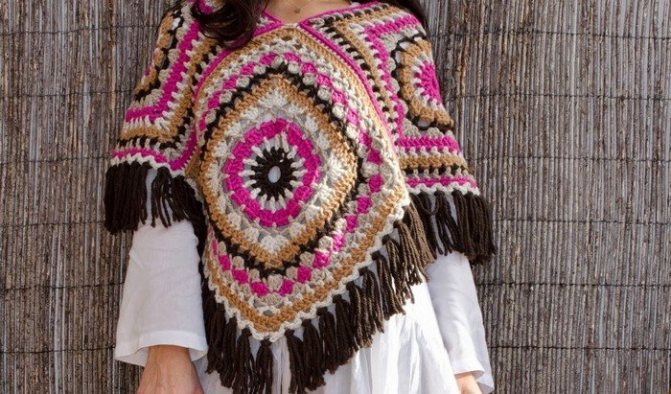 Как связать пончо крючком