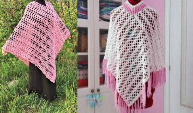 Нежное пончо крючком