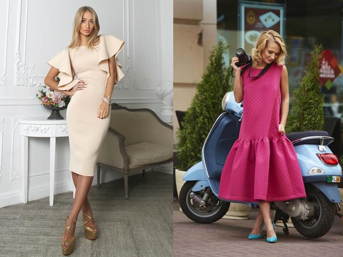 платье с воланами