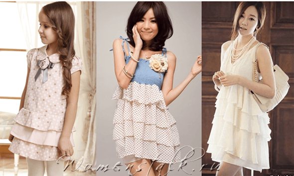 платье с воланами