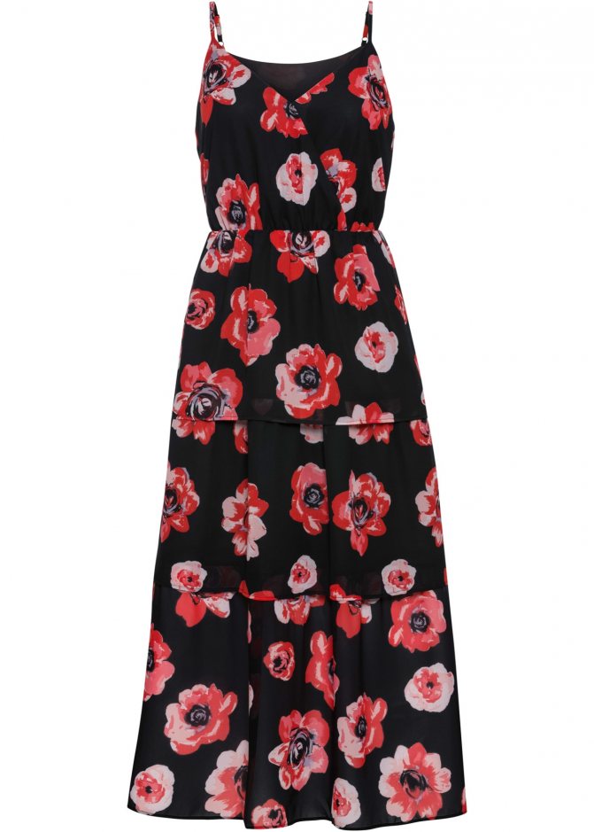 Платье с воланами