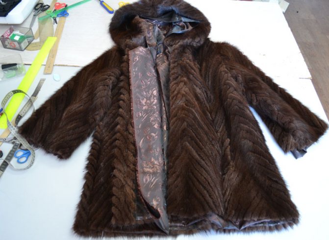 Полушубок из норковой шубы