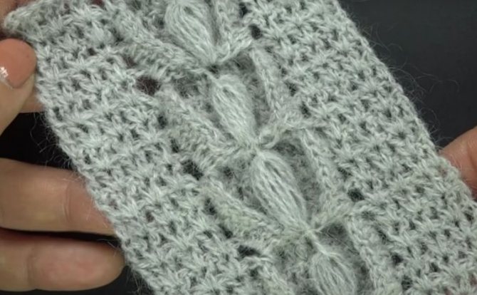 Узор с пышными столбиками является сложным.