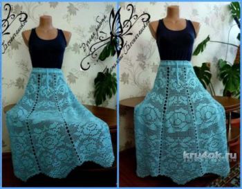 Юбка крючком. Работа Татьяны Беспичанской